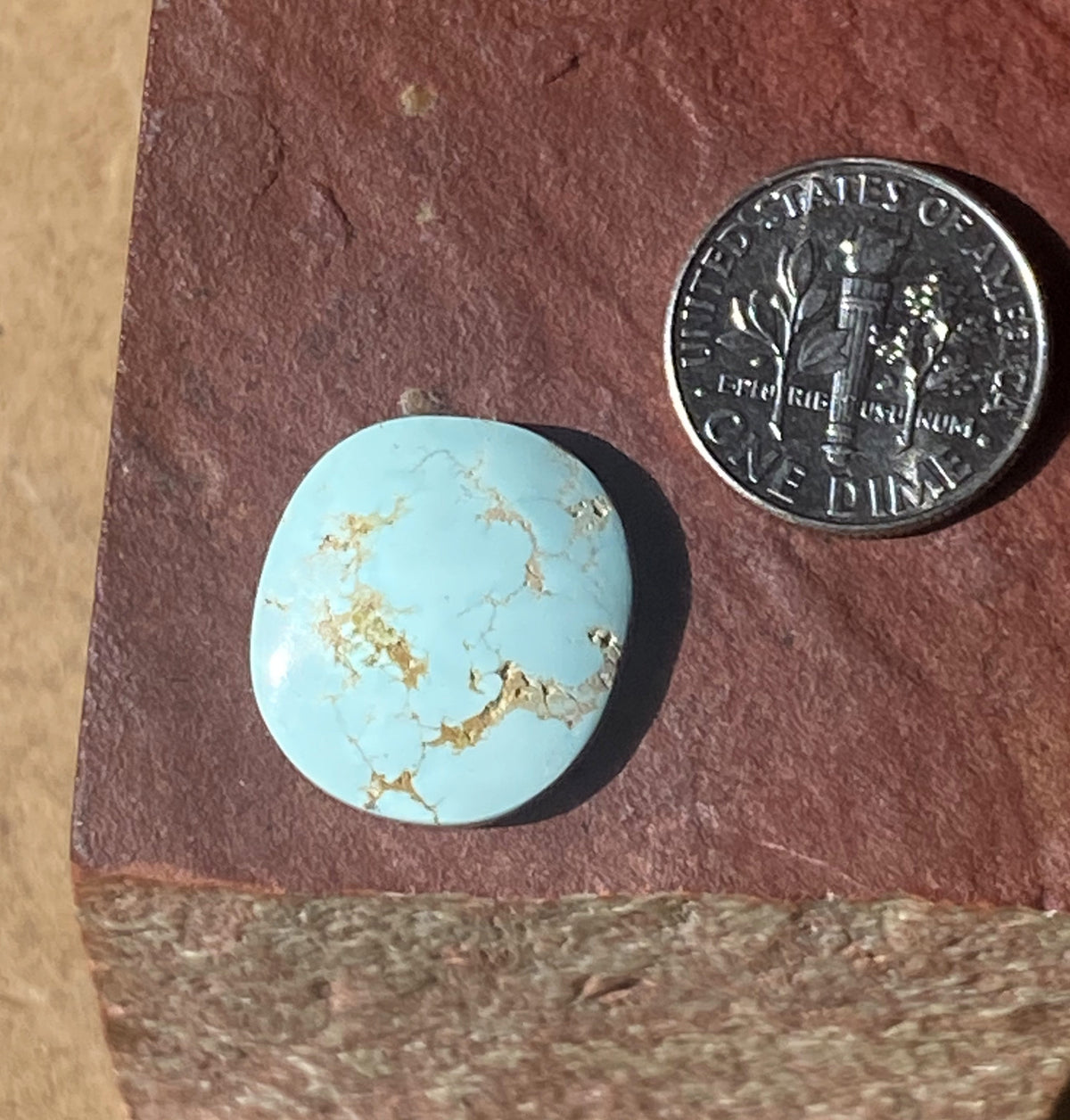 9 carat pale blue Stone Mountain Turquoise cabochon