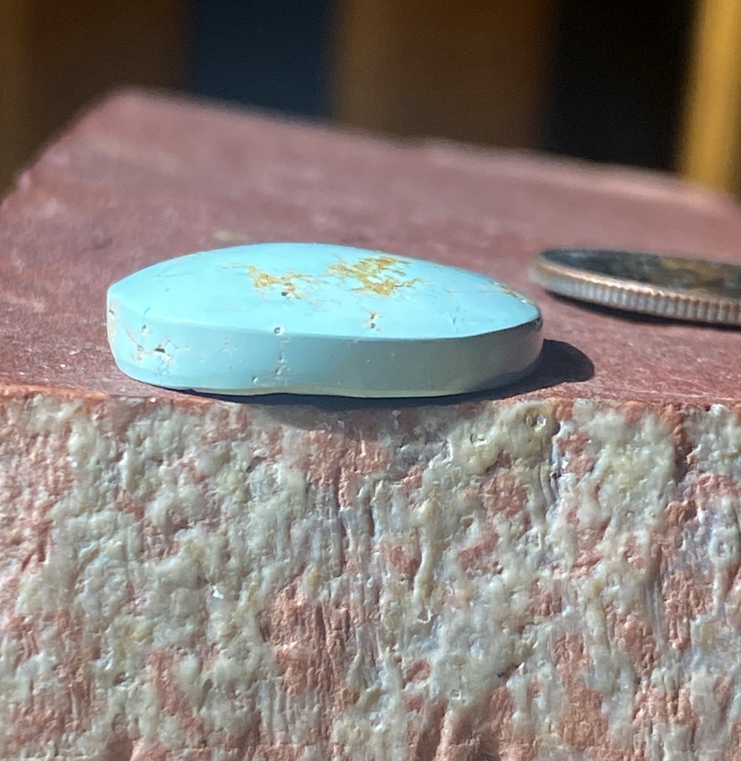 9 carat pale blue Stone Mountain Turquoise cabochon