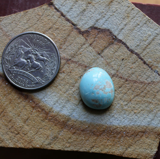 12 carat light blue Stone Mountain Turquoise cabochon with a high dome