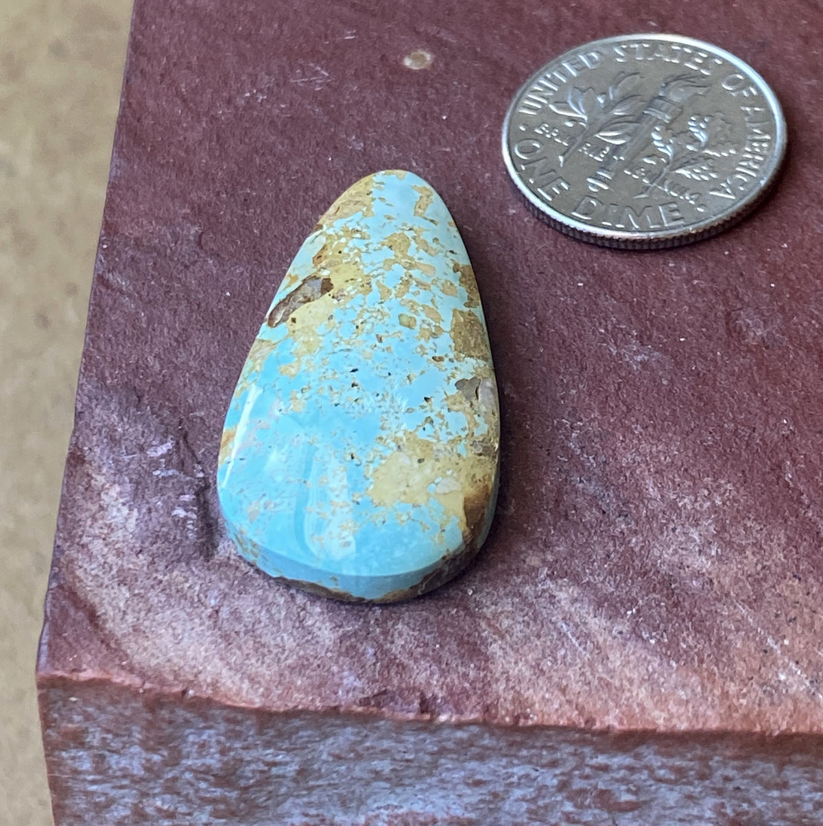 17 carat light blue Stone Mountain Turquoise cabochon