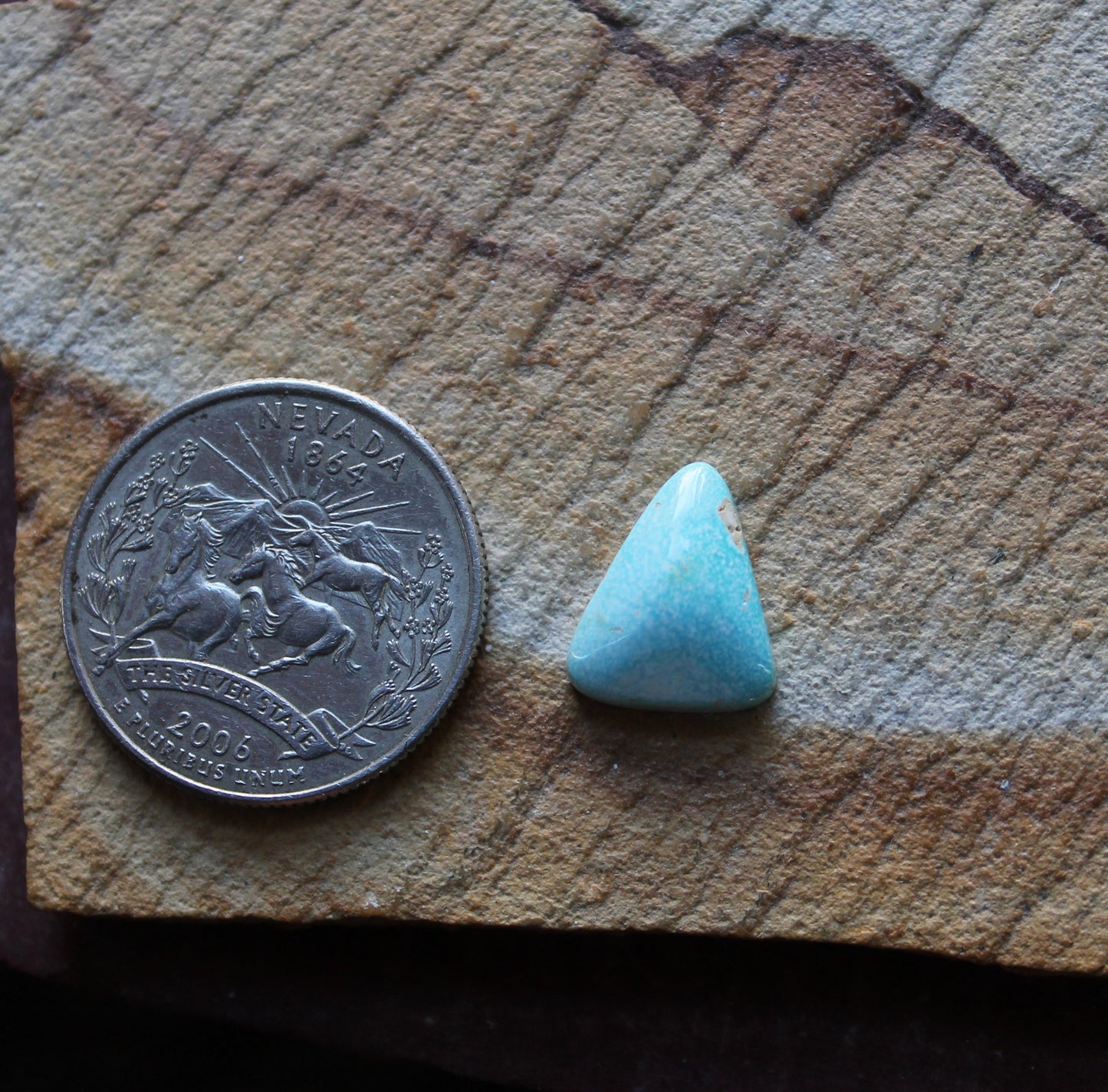 4 carat light blue Stone Mountain Turquoise cabochon