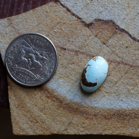 7 carat light blue Stone Mountain Turquoise cabochon with a high dome