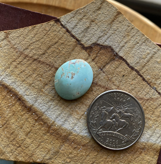 8 carat natural light blue Stone Mountain Turquoise cabochon oval