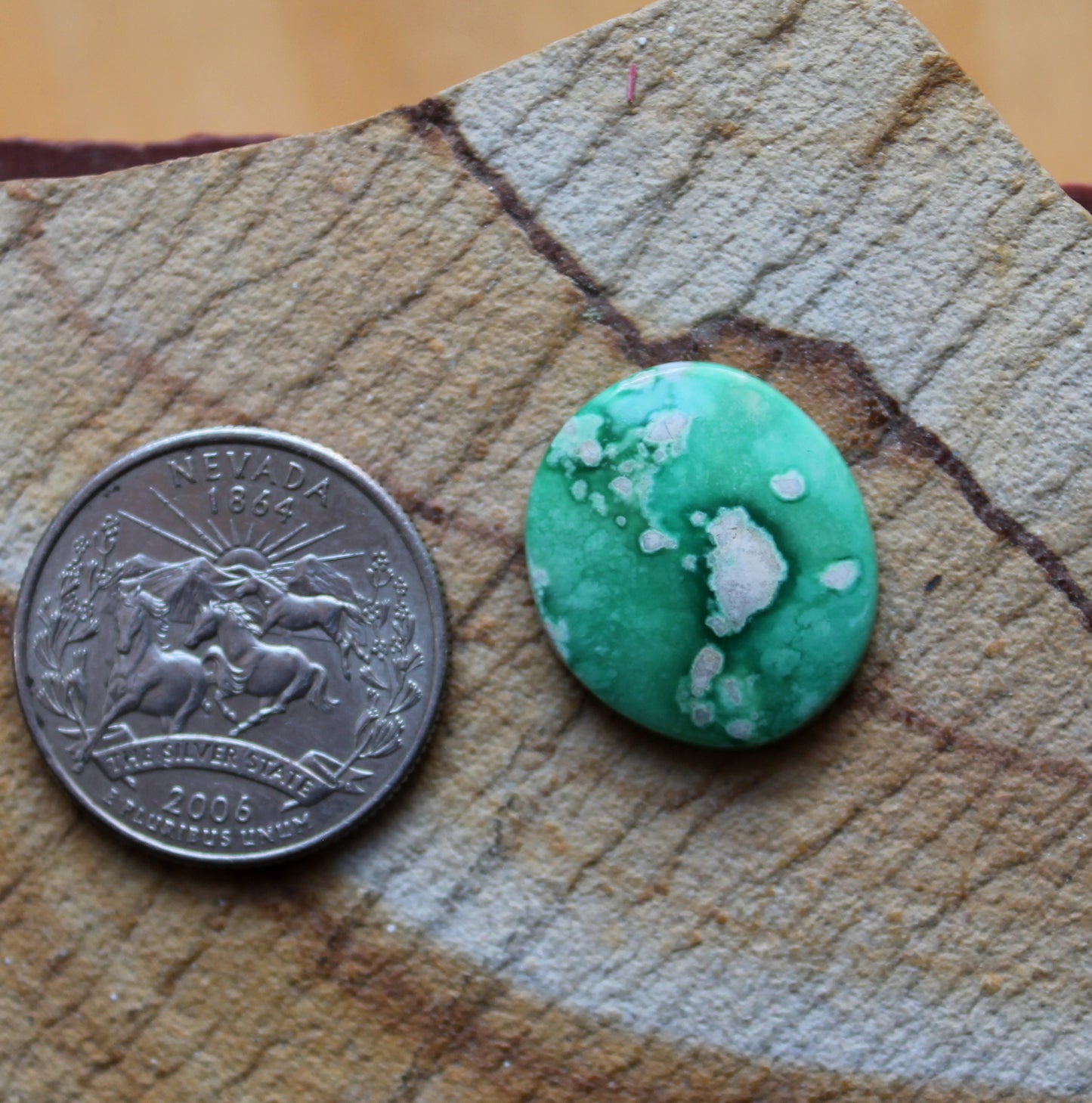 12 carat green natural Utah varscite cabochon