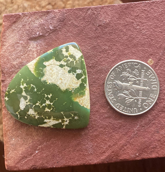 27 carat deep green Stone Mountain Turquoise cabochon