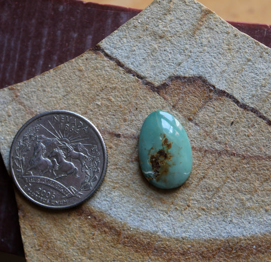 7 carat light green Stone Mountain Turquoise cabochon