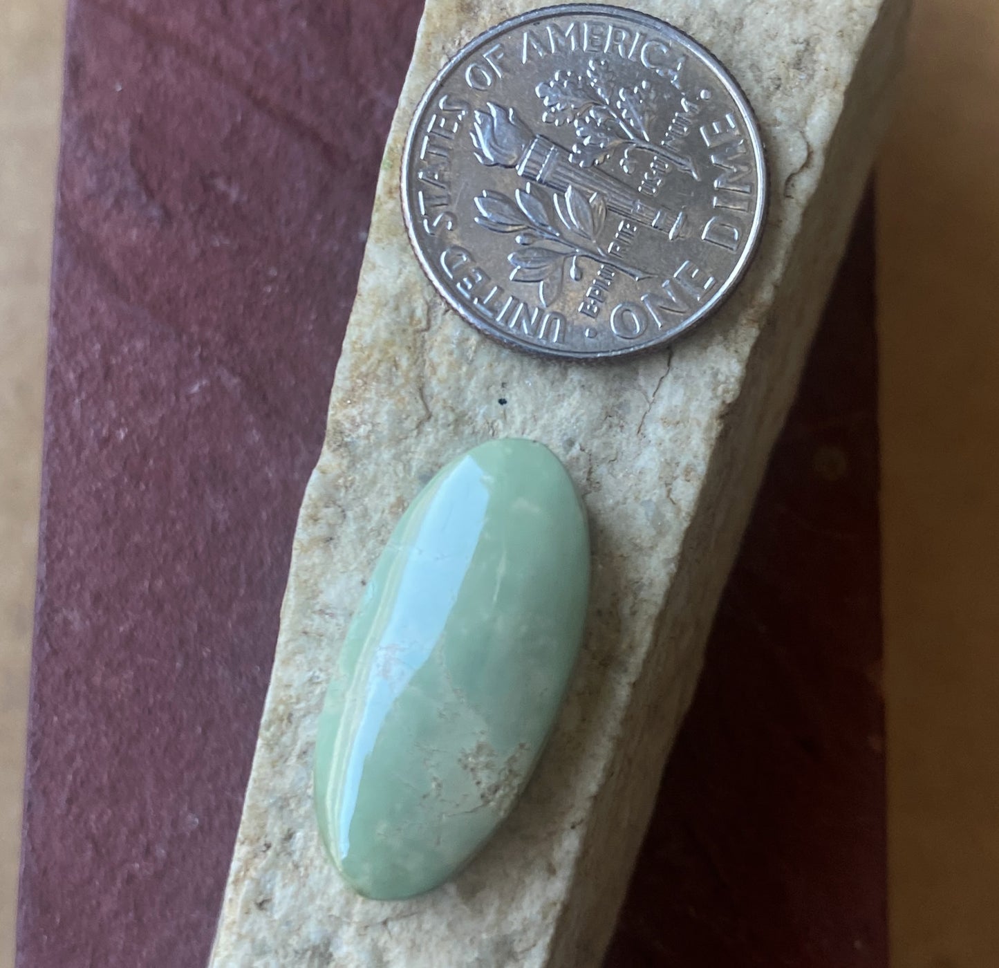 8 carat sea green natural Stone Mountain Turquoise cabochon
