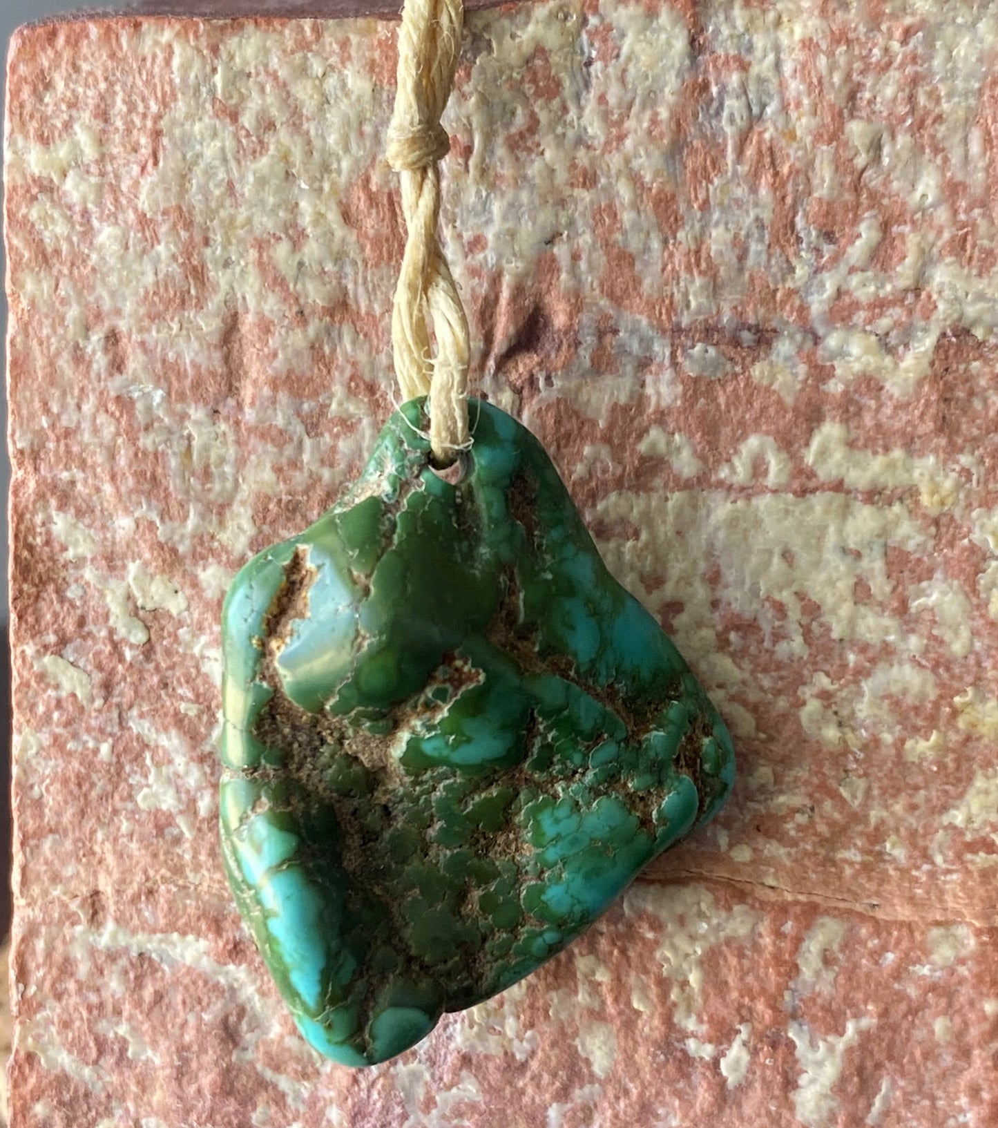 39 carat color change Stone Mountain Turquoise pendant bead