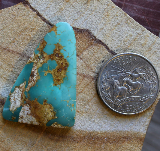 37 teal blue Stone Mountain Turquoise cabochon