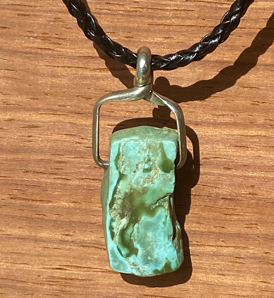 Reversible Multicolor Stone Mountain Turquoise "Character Bead" pendant