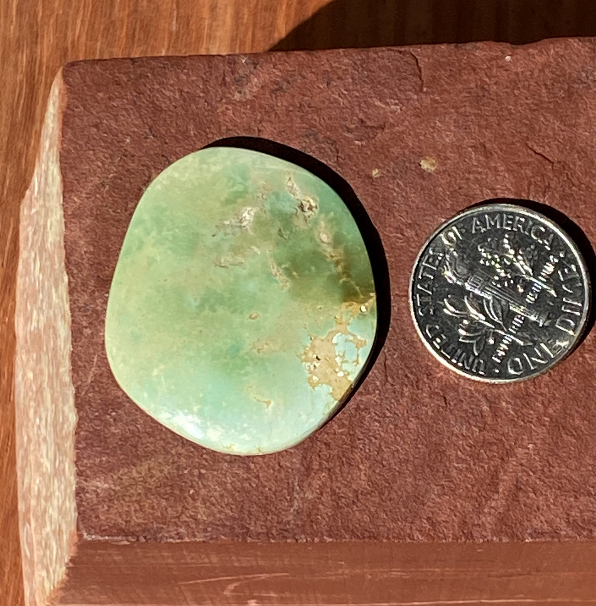24 carat natural color change Stone Mountain Turquoise cabochon