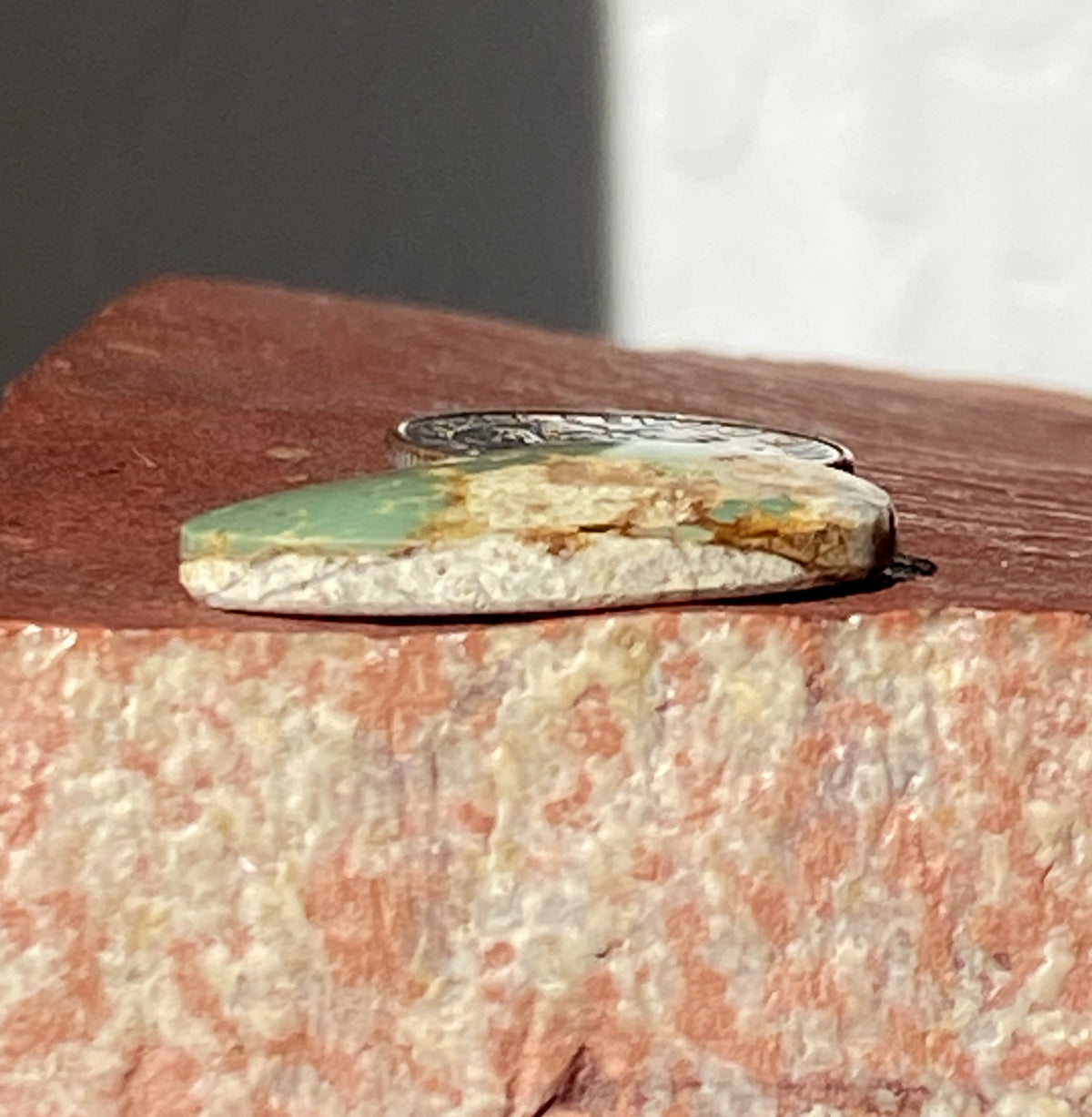 14 carat natural color change Stone Mountain Turquoise cabochon