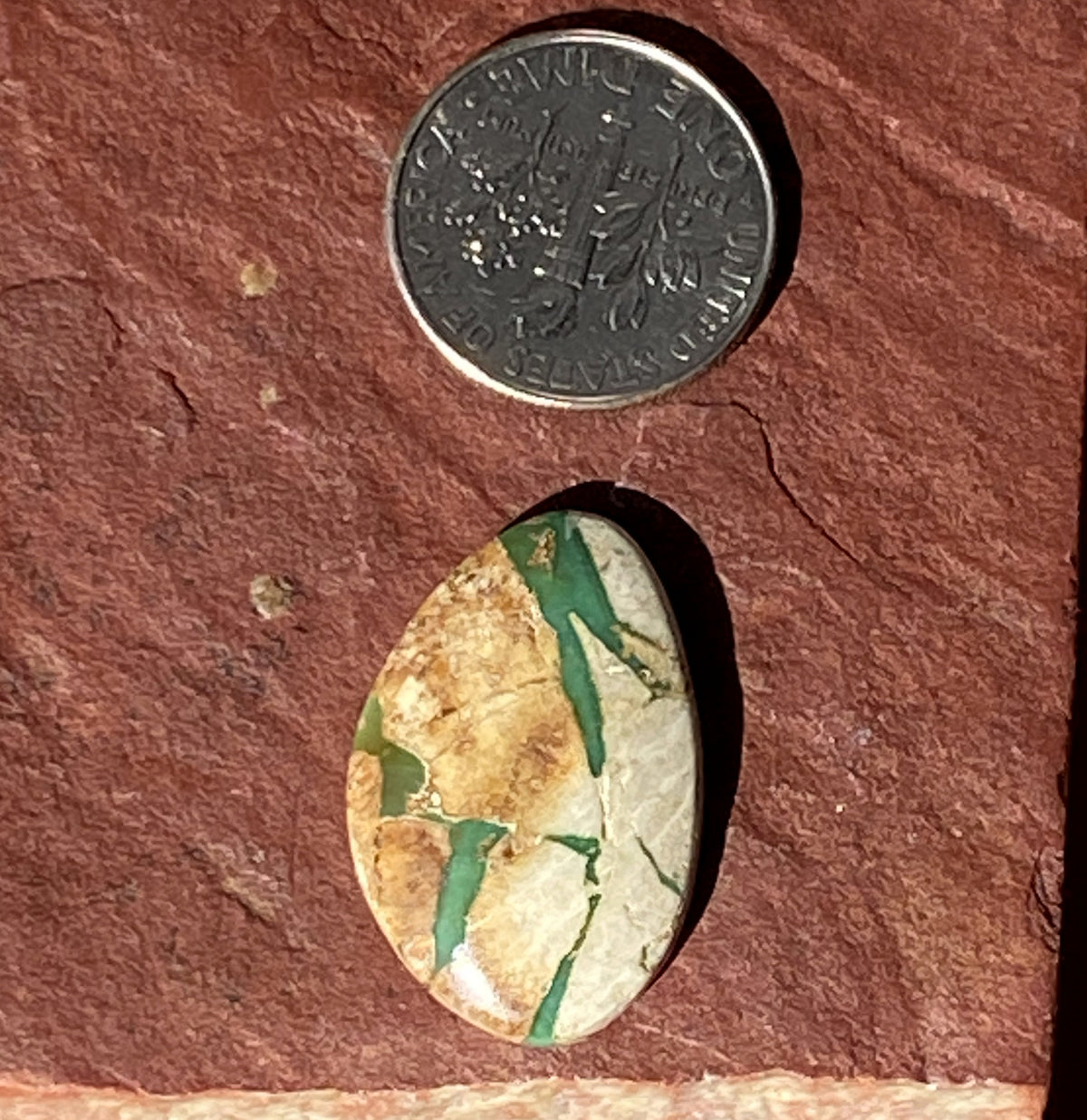 12 carats natural boulder-cut Stone Mountain Turquoise cabochon