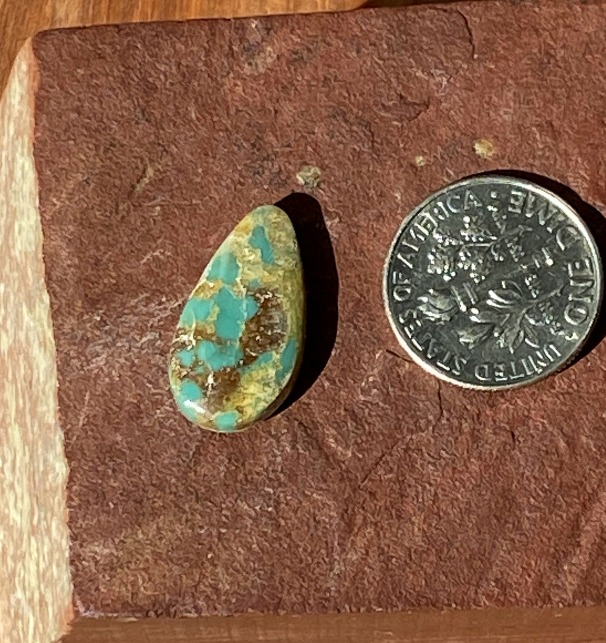 6 carat natural boulder-cut Stone Mountain Turquoise cabochon
