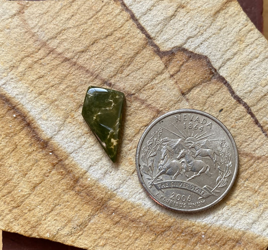 3 carat dark green Stone Mountain Turquoise Nevada cabochon