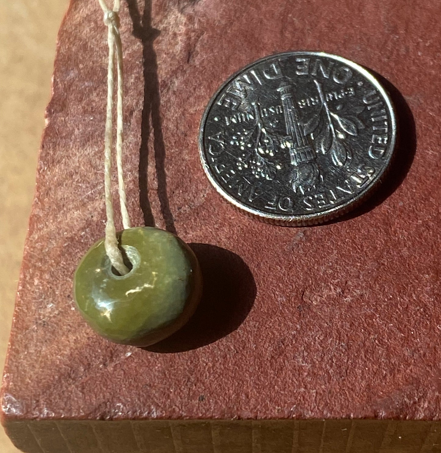 4 carat green Stone Mountain Turquoise round bead