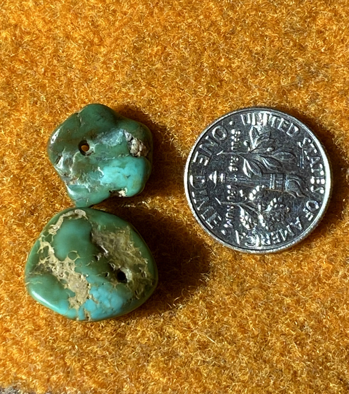 Natural green Stone Mountain Turquoise beads with tumble finish
