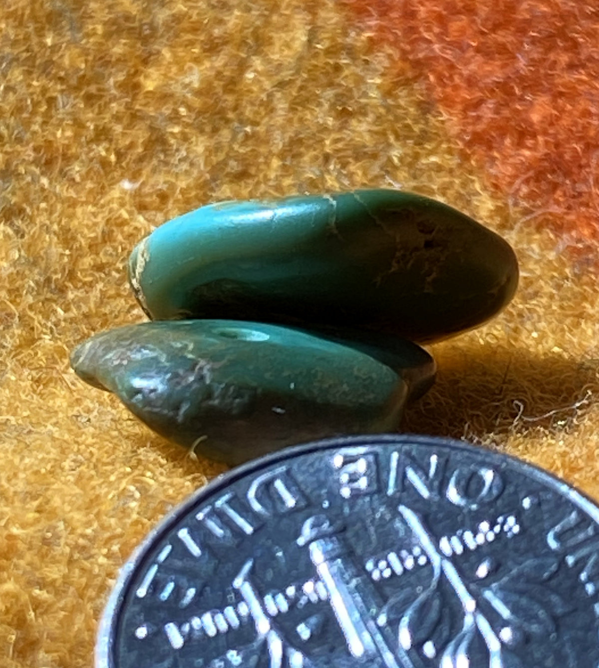 Natural green Stone Mountain Turquoise beads with tumble finish