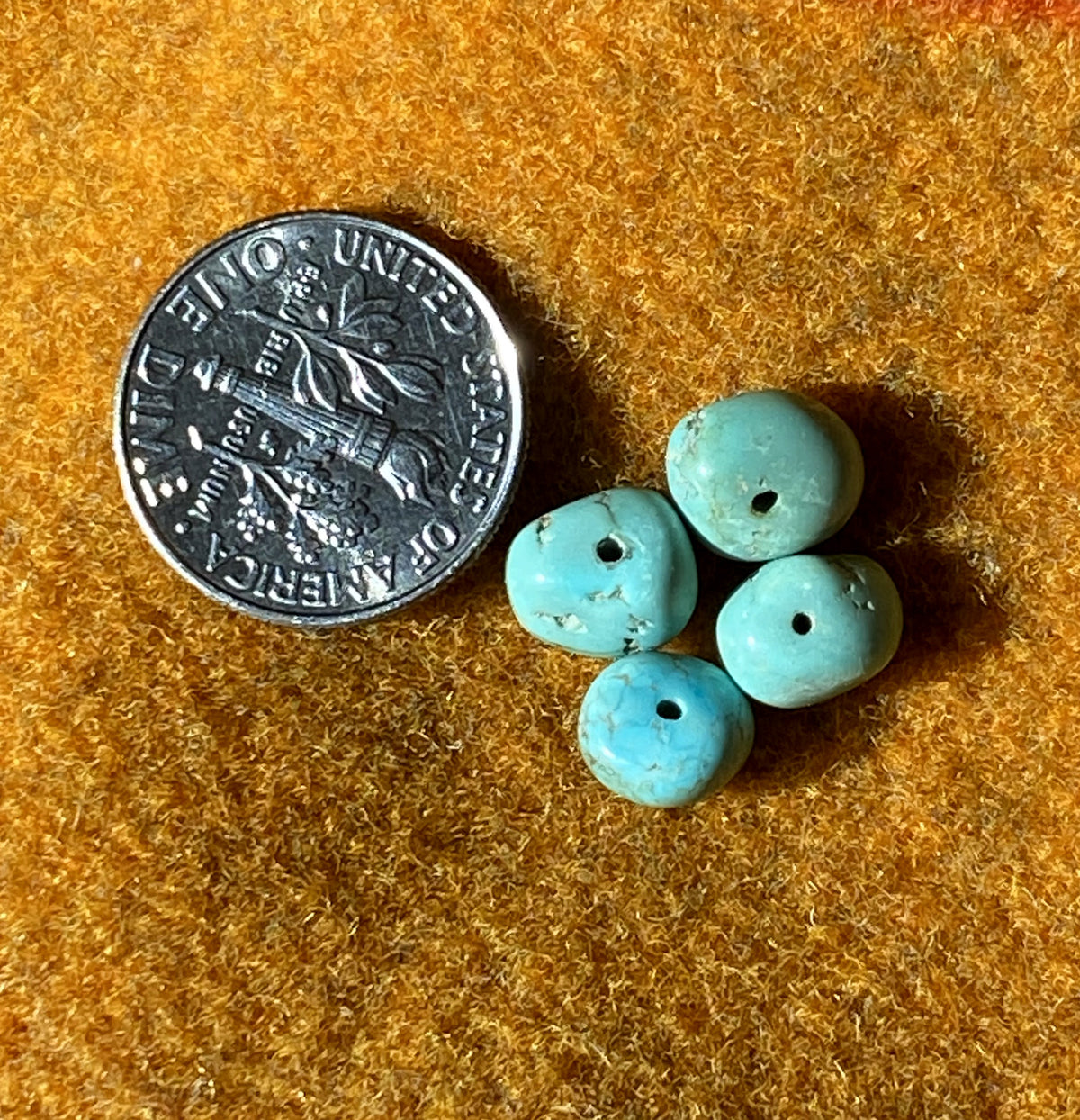 Light blue natural Stone Mountain Turquoise beads with tumble finish