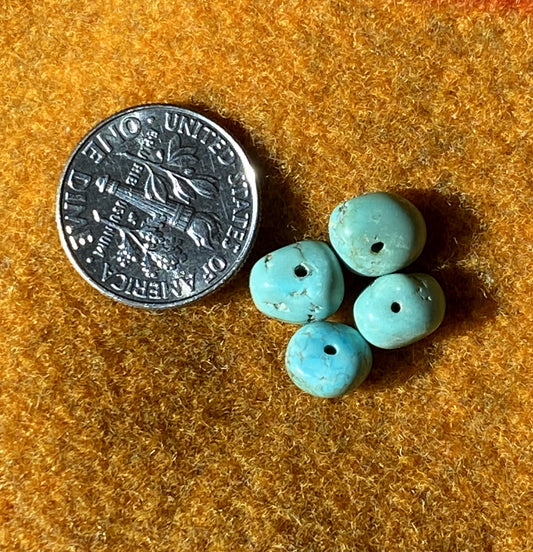 Light blue natural Stone Mountain Turquoise beads with tumble finish