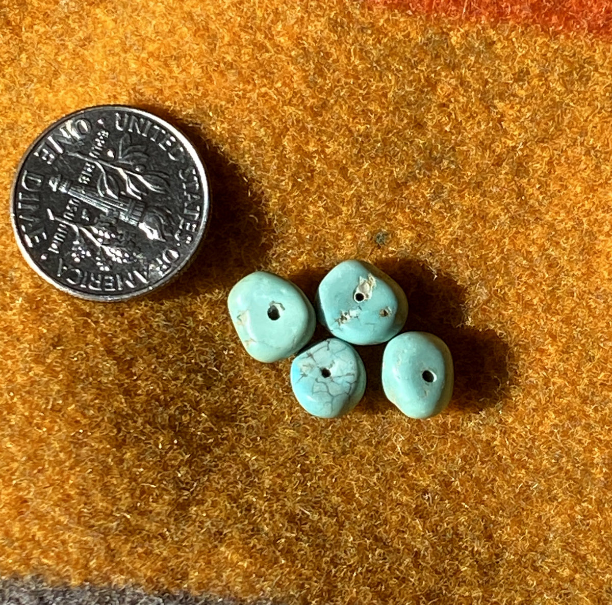 Light blue natural Stone Mountain Turquoise beads with tumble finish