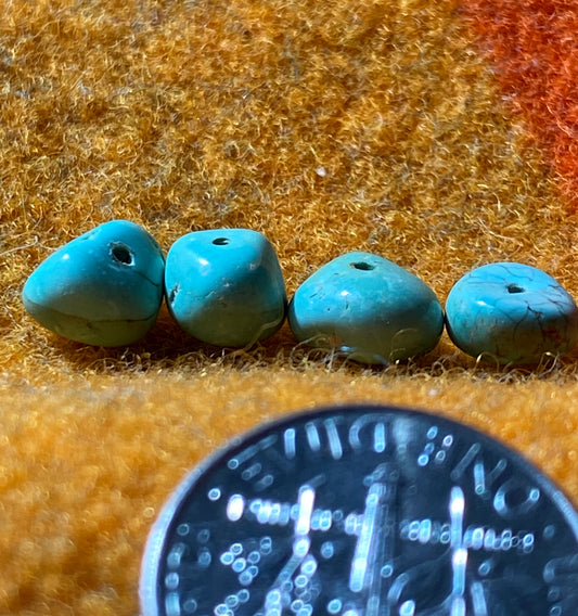 Light blue natural Stone Mountain Turquoise beads with tumble finish