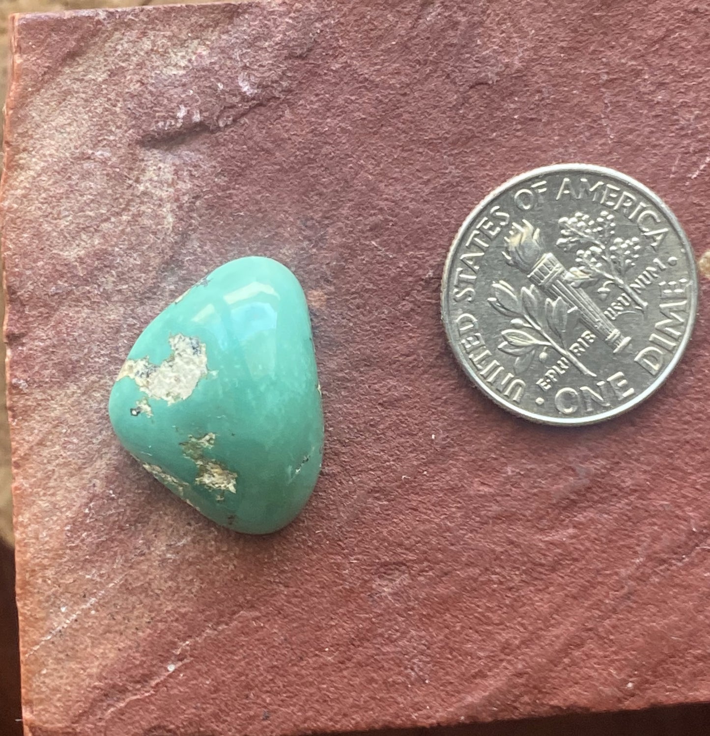 15 carat turquoise cabochon from Yerington Nevada (Singatse Range)