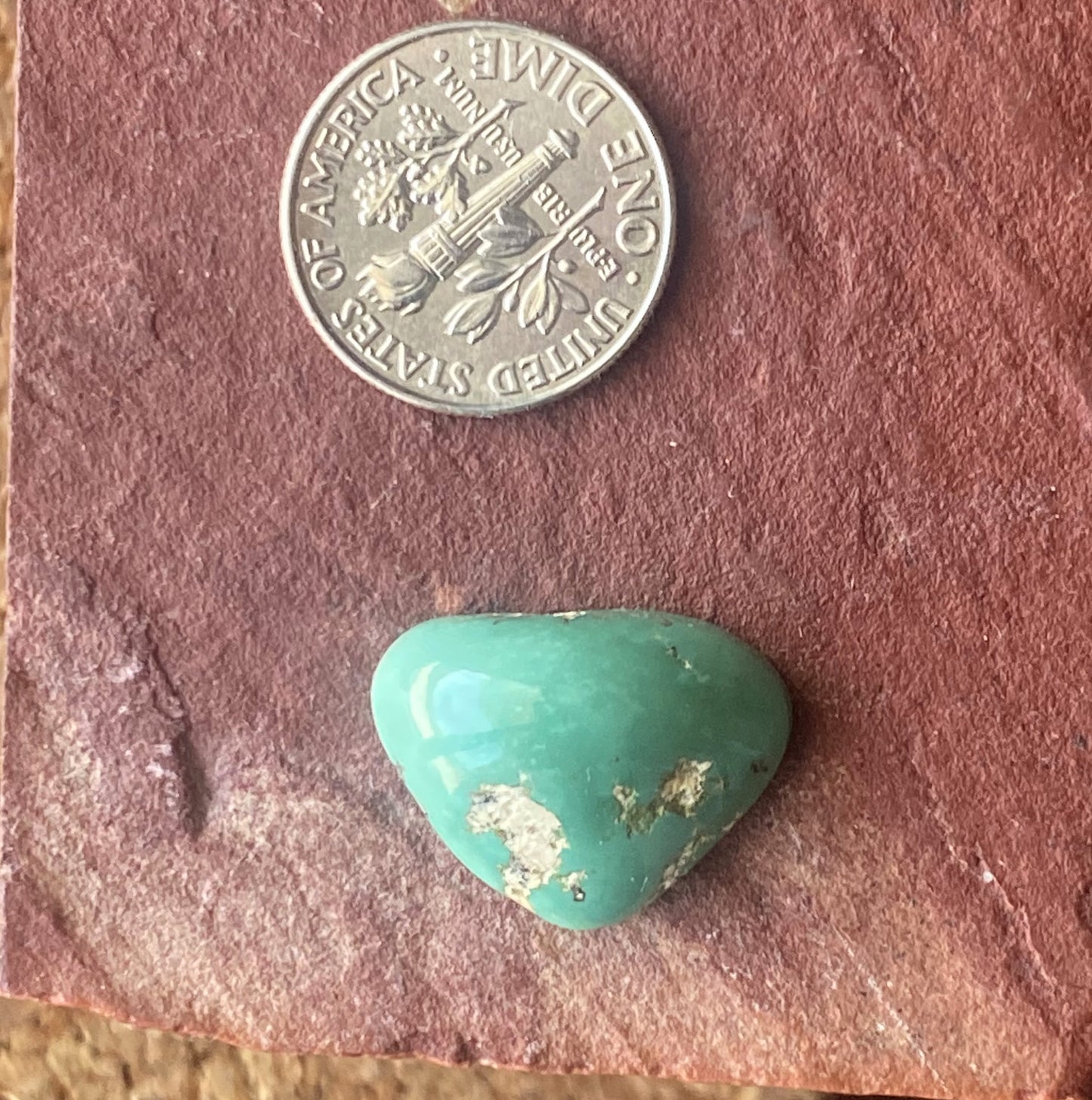 15 carat turquoise cabochon from Yerington Nevada (Singatse Range)