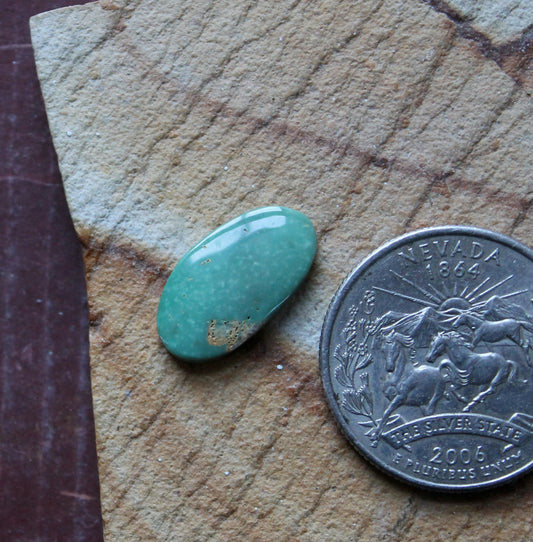 4 carat teal green Stone Mountain Turquoise cabochon