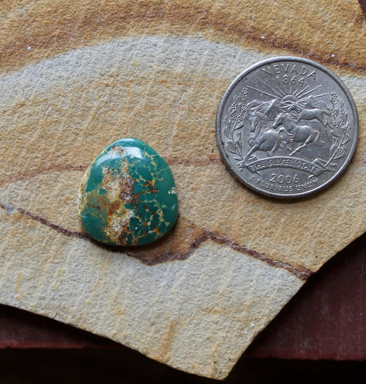 8 carat green Stone Mountain Turquoise cabochon