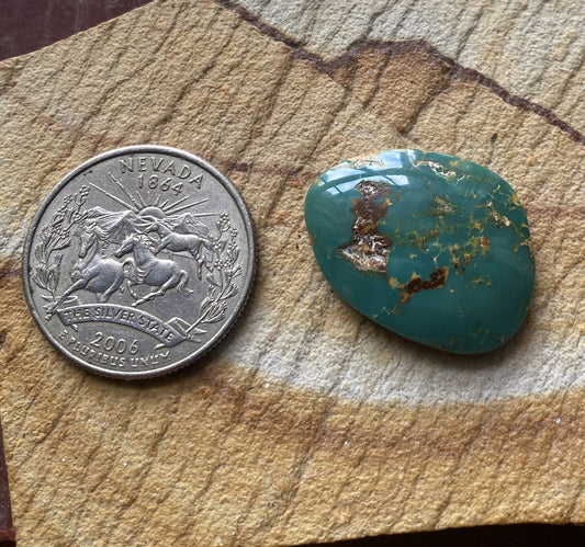 19 carat green natural Stone Mountain Turquoise cabochon