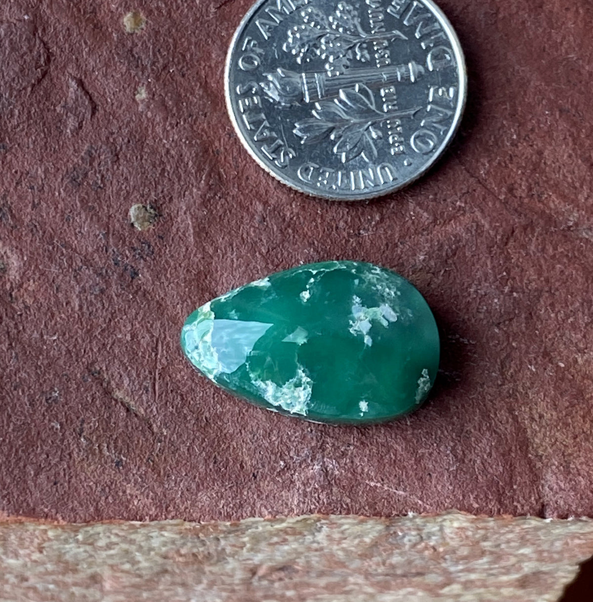 8 carat dark green natural Tonopah variscite cabochon