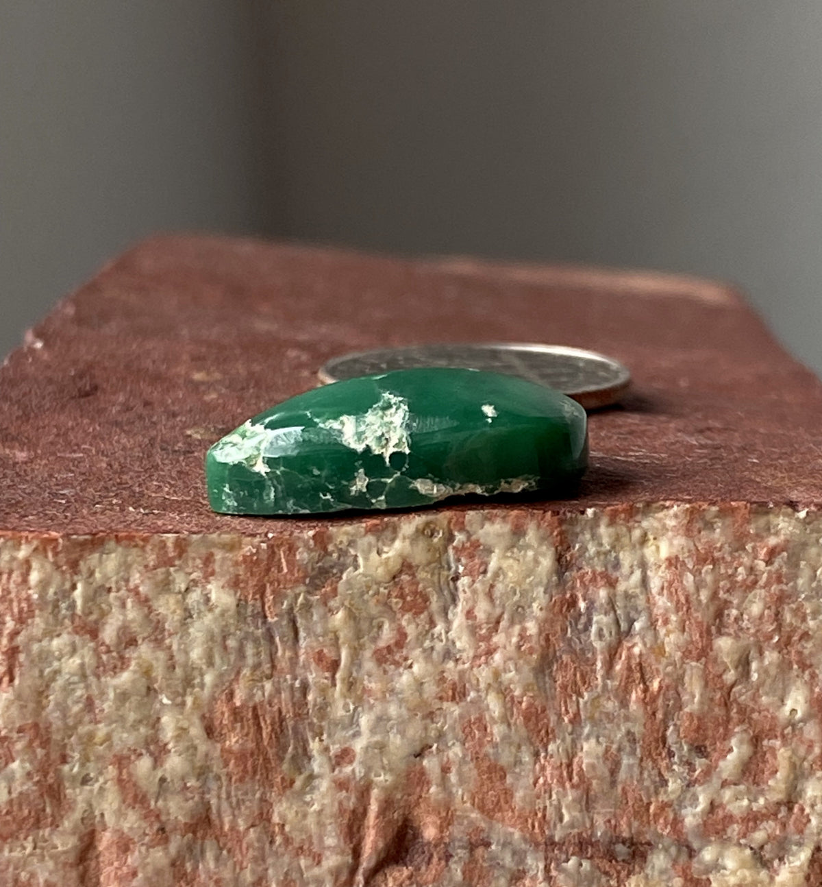 8 carat dark green natural Tonopah variscite cabochon