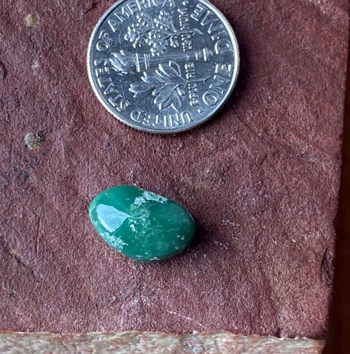 4 carat dark green natural Tonopah variscite cabochon