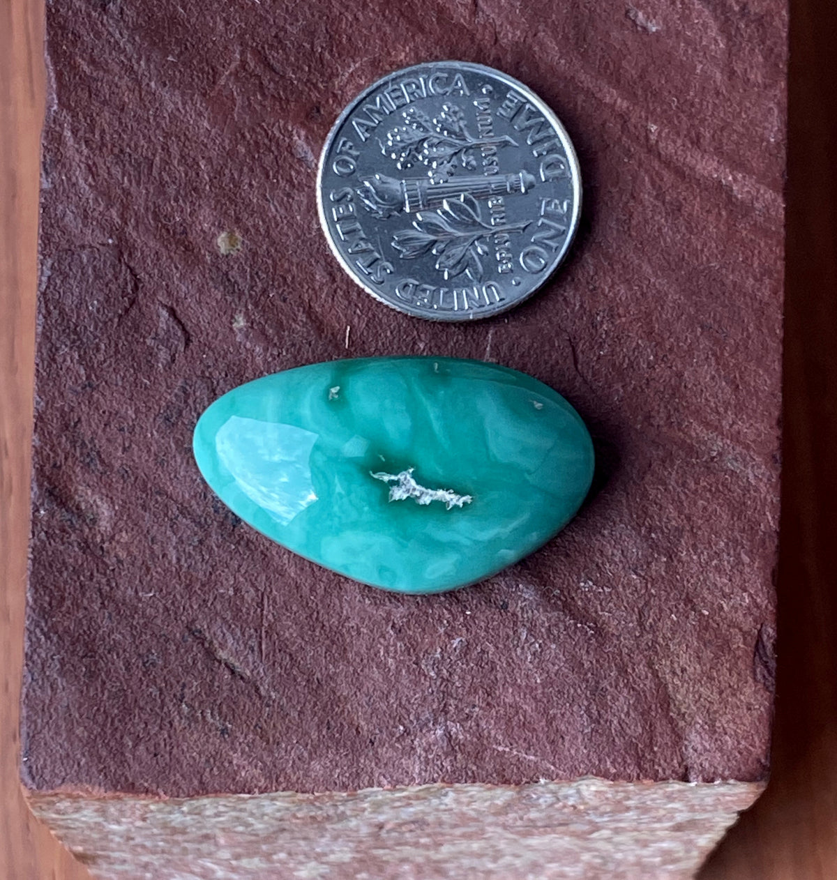 21.4 carat green natural Tonopah variscite cabochon