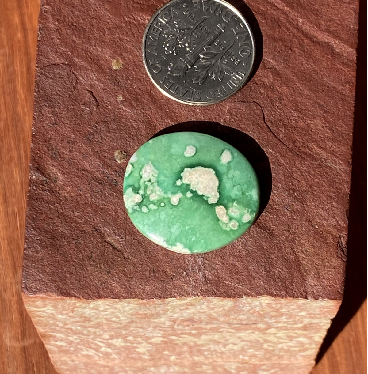 12 carat green natural Utah varscite cabochon