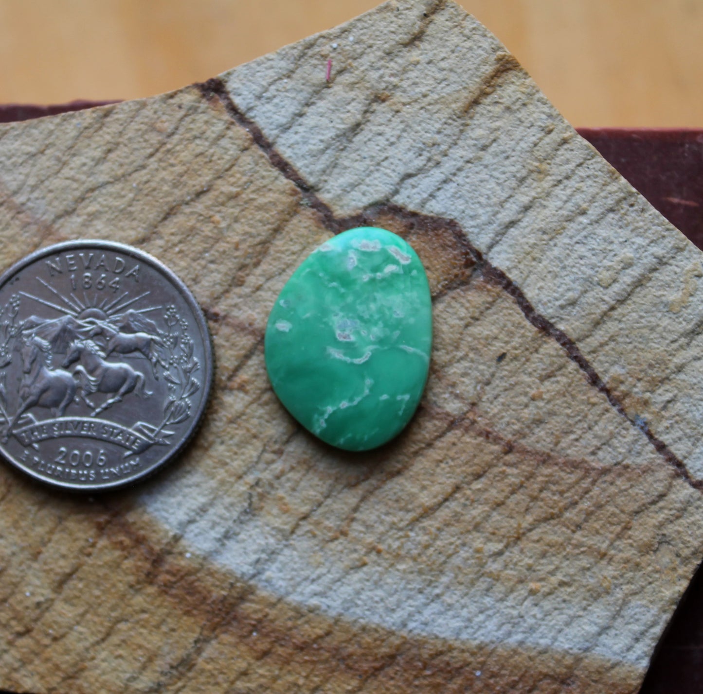 7 carat green natural Utah varscite cabochon