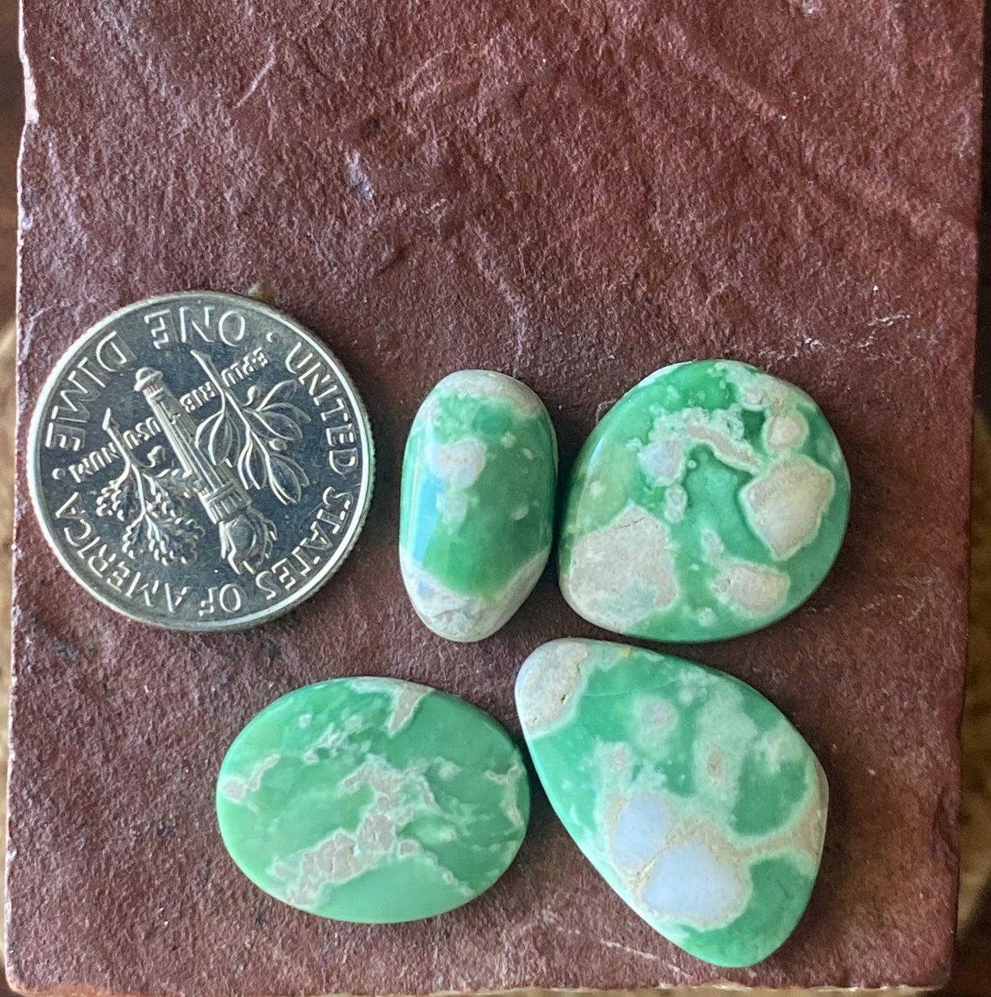 12 carat green natural Lucin variscite cabochon