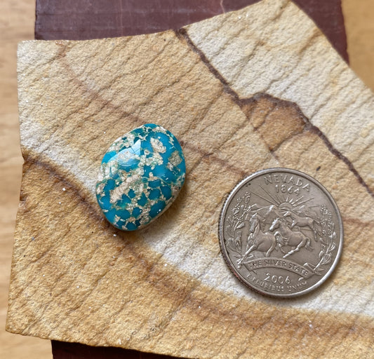12 carat dark blue Stone Mountain Turquoise cabochon