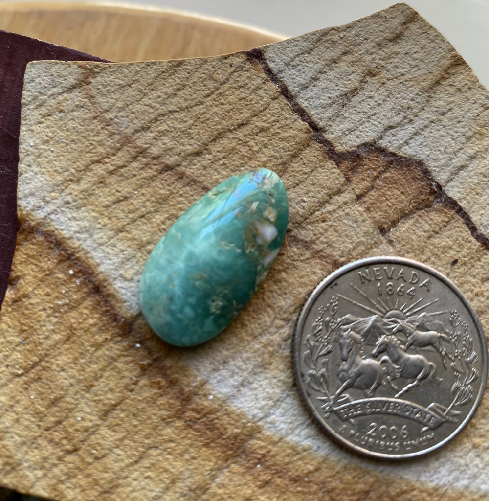 13 carat sea green natural Candelaria variscite cabochon