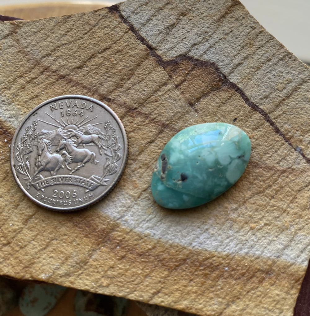 12 carat sea green natural Candelaria variscite cabochon