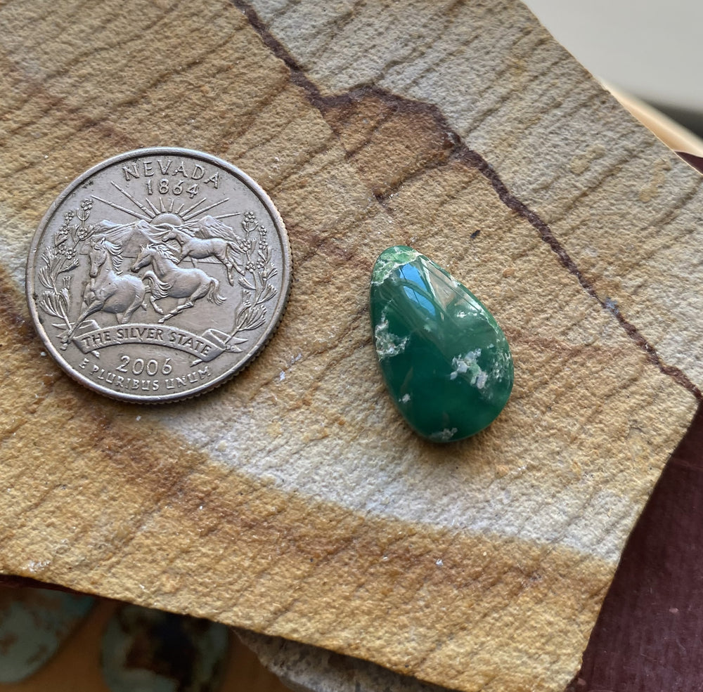 8 carat dark green natural Candelaria variscite cabochon