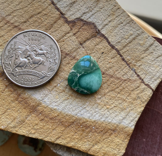 6 carat dark green natural Candelaria variscite cabochon
