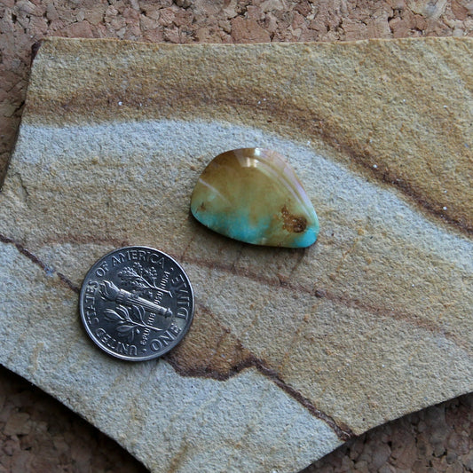 7 carat blue Stone Mountain Turquoise cabochons with red inclusions