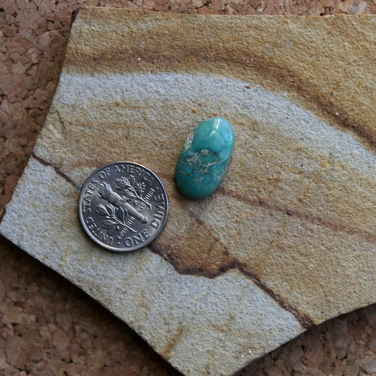 5.3 carat teal Stone Mountain Turquoise cabochon