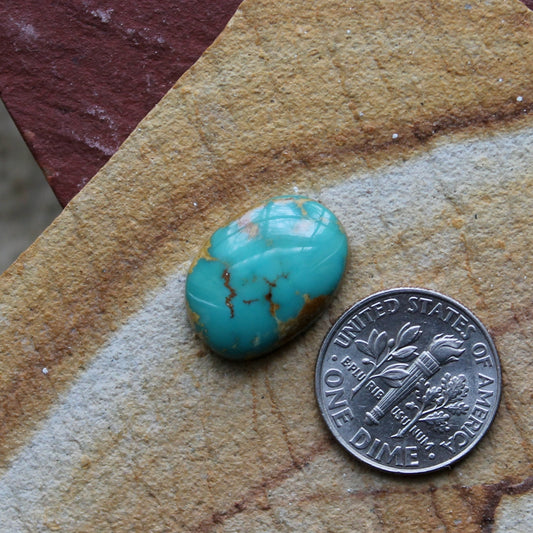 8 carat teal blue Stone Mountain Turquoise cabochon