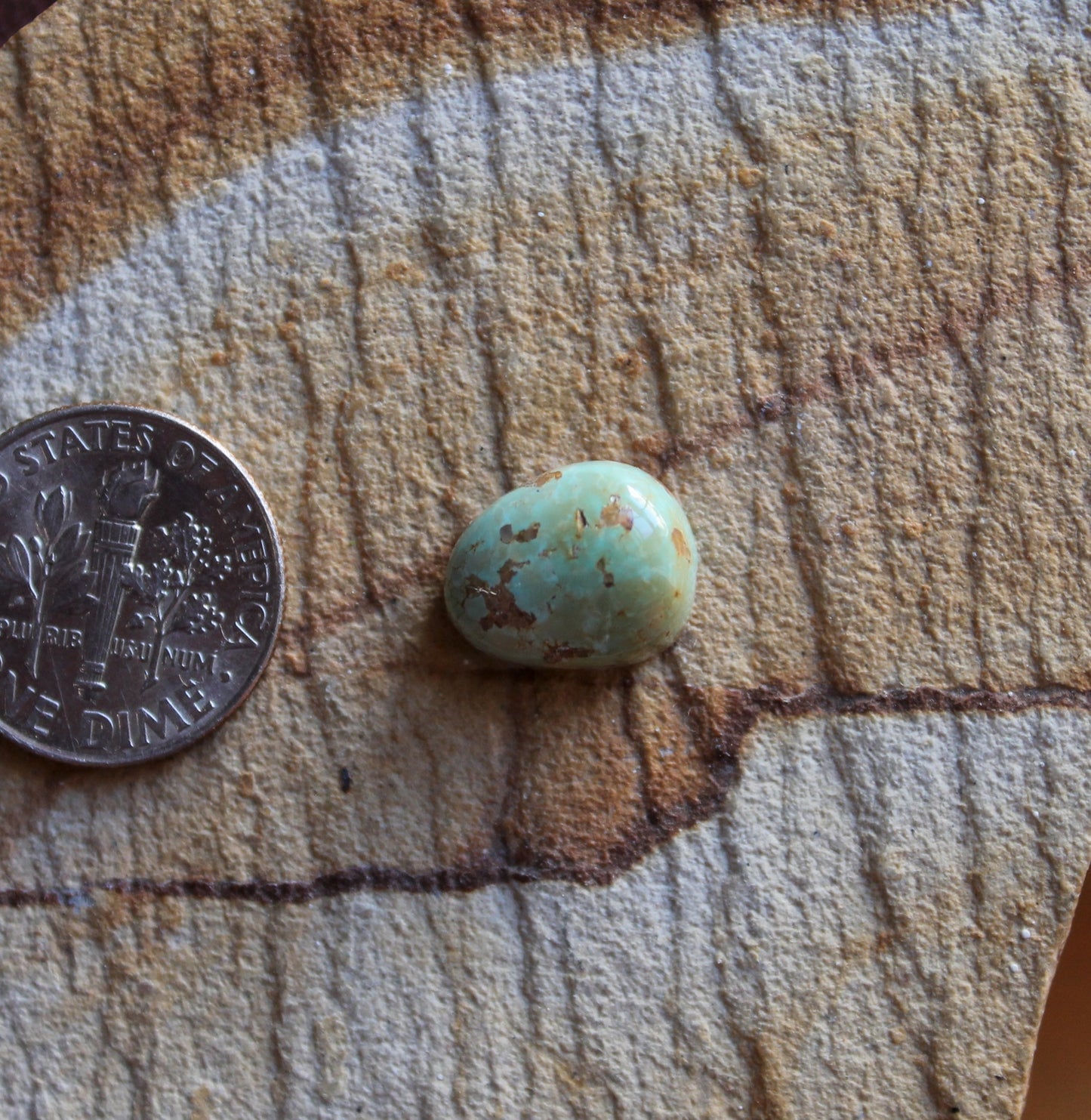 5 carat pale blue Stone Mountain Turquoise cabochon with a high dome