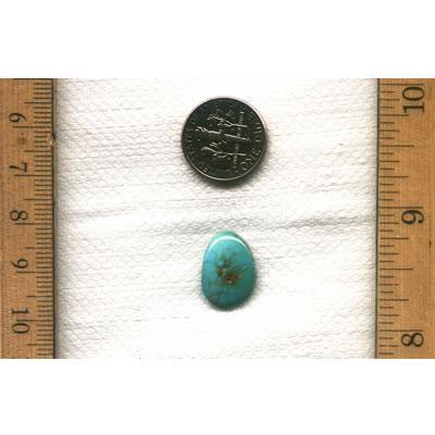 A flat-top blue Harcross turquoise cabochon from the high deserts of northern Nevada. This turquoise cabochon is un-backed and untreated.