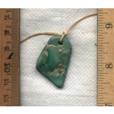 23 carat green Stone Mountain Turquoise focal bead - Nevada Cassidys