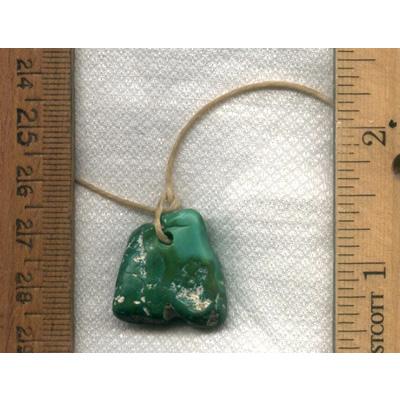 26.2 carat green Stone Mountain Turquoise focal bead - Nevada Cassidys